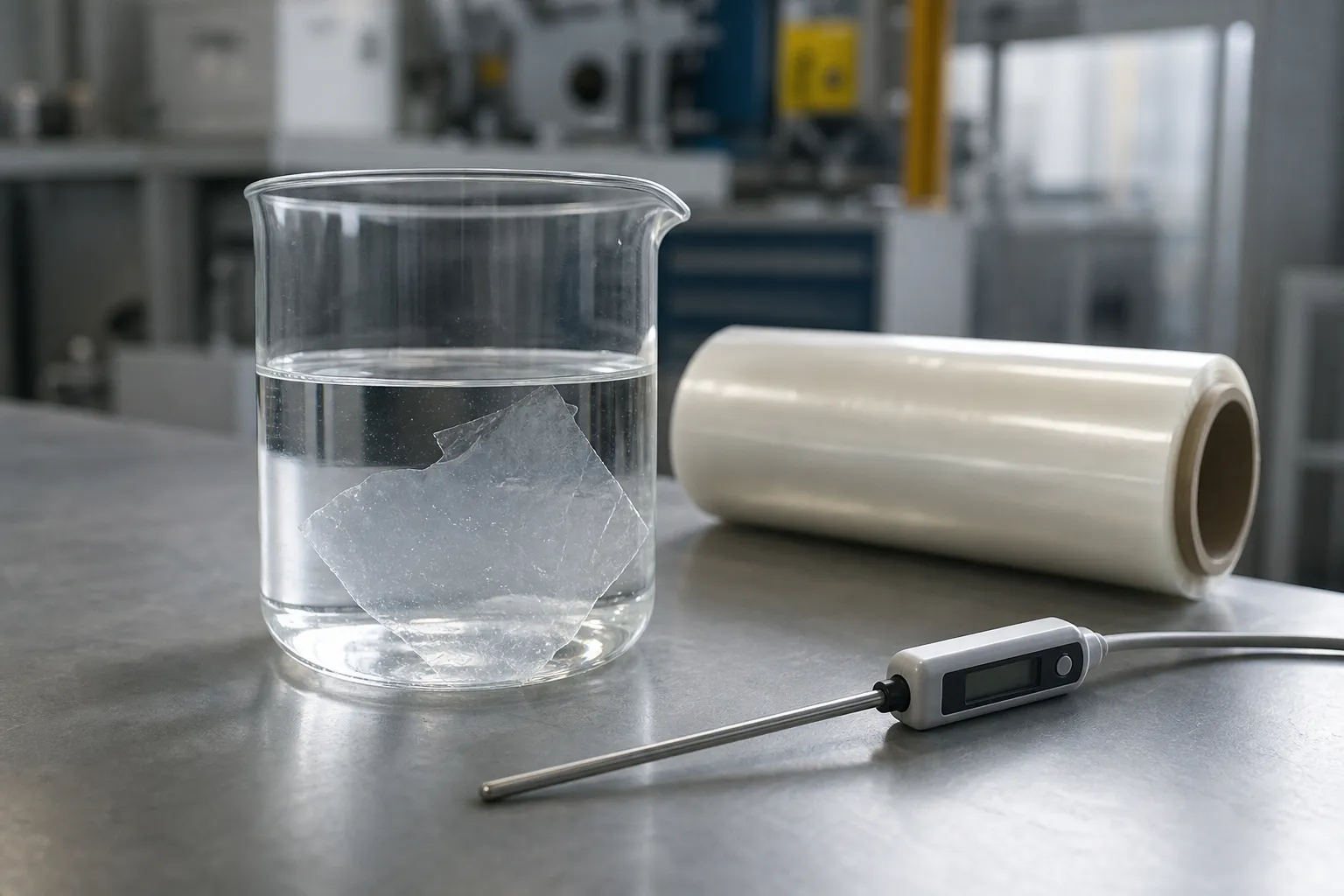 PVOH film dissolving under test
