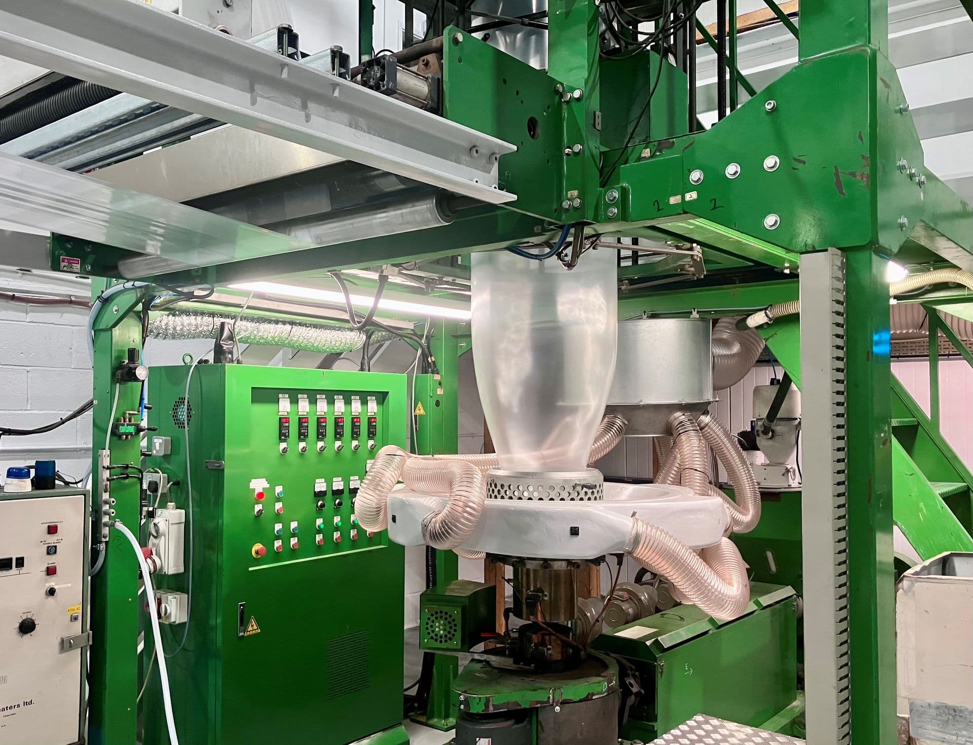 The blown film extrusion line at the Fusionpac factory